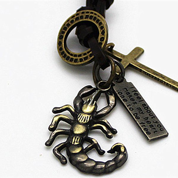 xionghang elegant costume jewelry long necklace scorpion pendant leather vintage necklace & pendant for men and women, Silver
xionghang elegant costume jewelry long necklace scorpion pendant leather vintage necklace & pendant for men and women, Silver