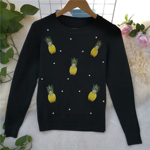 luosha women autumn winter knitted fashion sweater and pullovers female pear beaded fruit print jumper sweater mujer, White;black
luosha women autumn winter knitted fashion sweater and pullovers female pear beaded fruit print jumper sweater mujer, White;black