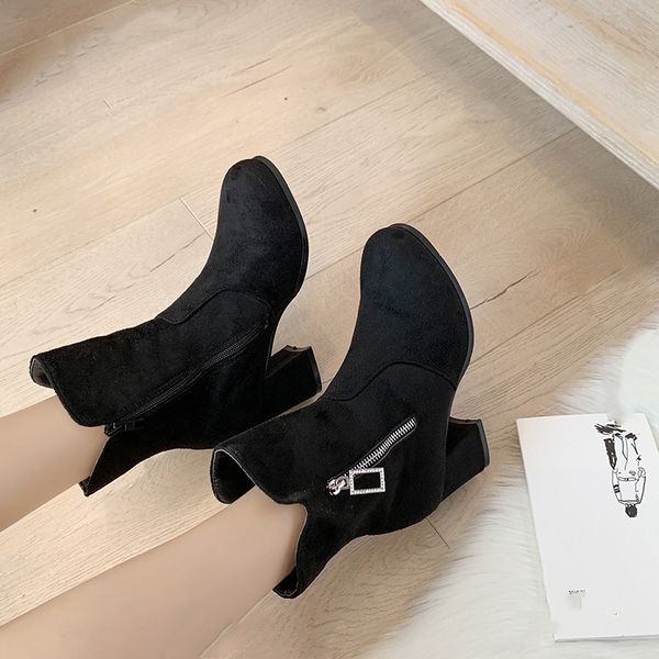boots women new 2019 shoes round toe winter footwear zipper booties ladies 2020 high heel autumn rock ankle rubber basic cotton, Black
boots women new 2019 shoes round toe winter footwear zipper booties ladies 2020 high heel autumn rock ankle rubber basic cotton, Black