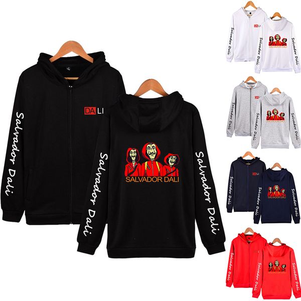 money heist the house of paper salvador dali hoodie men women zipper hoodies jacket long sleeve homme hooded sweatshirts 4xl, Black
money heist the house of paper salvador dali hoodie men women zipper hoodies jacket long sleeve homme hooded sweatshirts 4xl, Black