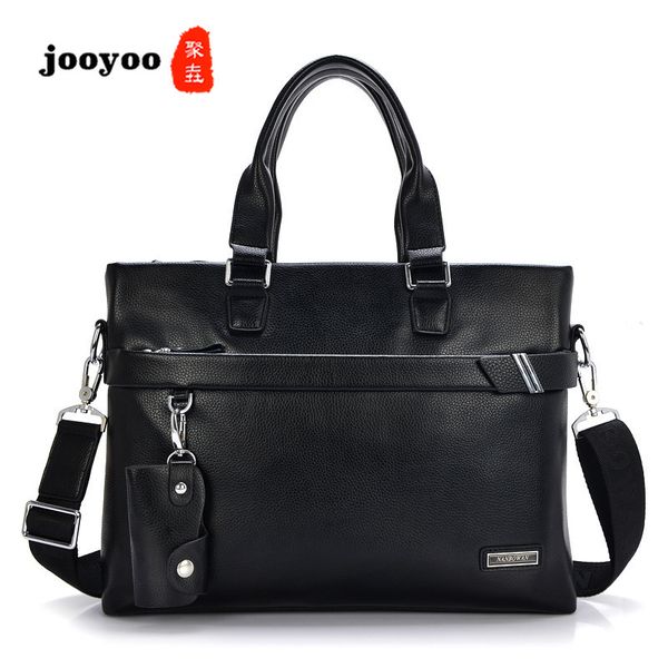 new high-end large capacity genuine leather men's computer bag briefcases brand design men's bag with key chain jooyoo
new high-end large capacity genuine leather men's computer bag briefcases brand design men's bag with key chain jooyoo