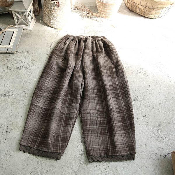 2020 new fashion casual women's clothing all-match simple retro plaid lace stitching woolen casual pants, Black;white
2020 new fashion casual women's clothing all-match simple retro plaid lace stitching woolen casual pants, Black;white