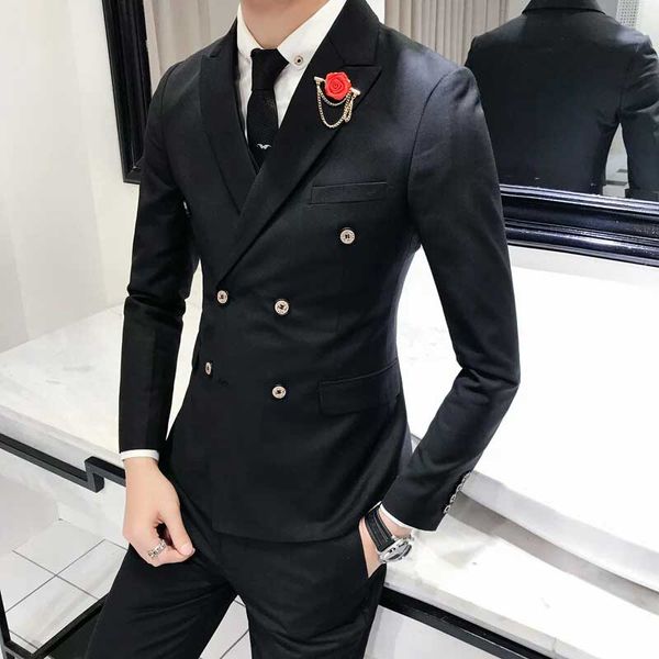 custom navy black men suits for wedding groom tuxedo double breasted latest design costume homme 2piece (coat pants)slim fit terno masculino, Black;gray
custom navy black men suits for wedding groom tuxedo double breasted latest design costume homme 2piece (coat pants)slim fit terno masculino, Black;gray