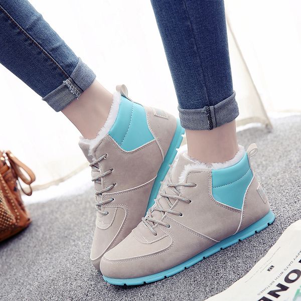 2018 winter boots women flat snow boots plush ankle shoes woman platform lace-up fur plus velvet low to help cotton shoes, Black
2018 winter boots women flat snow boots plush ankle shoes woman platform lace-up fur plus velvet low to help cotton shoes, Black