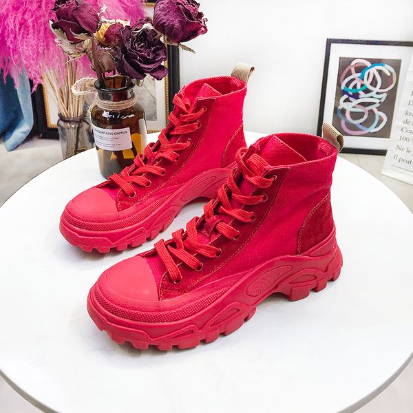 women's ankle boots breathable canvas thick sole woman shoes 2019 spring autumn casual lace up female autumn shoes woman boots, Black
women's ankle boots breathable canvas thick sole woman shoes 2019 spring autumn casual lace up female autumn shoes woman boots, Black