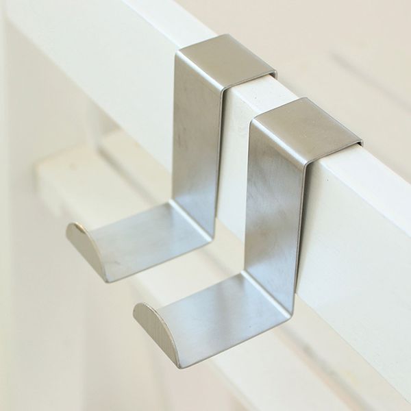 both sides hooks silver over door hanger space saving 2 pcs stainless kitchen drawer hanging towel clothes pothook
both sides hooks silver over door hanger space saving 2 pcs stainless kitchen drawer hanging towel clothes pothook