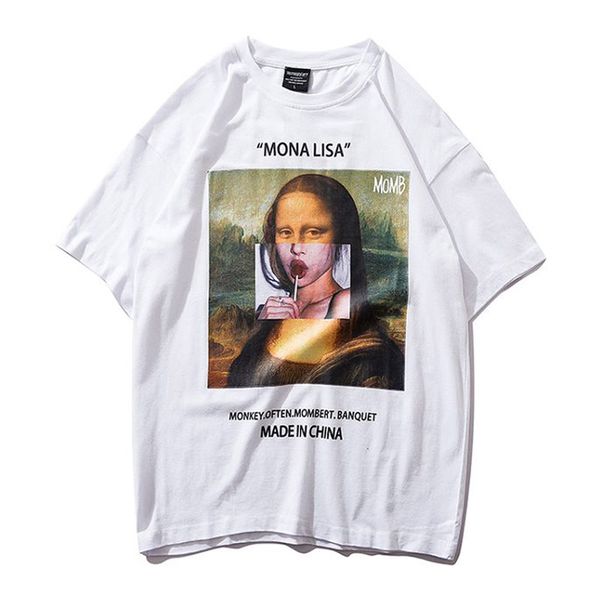 summer 2019 hip hop t shirt streetwear men funny mona lisa t-shirt cotton fashion harajuku tshirt black white tees, White;black
summer 2019 hip hop t shirt streetwear men funny mona lisa t-shirt cotton fashion harajuku tshirt black white tees, White;black