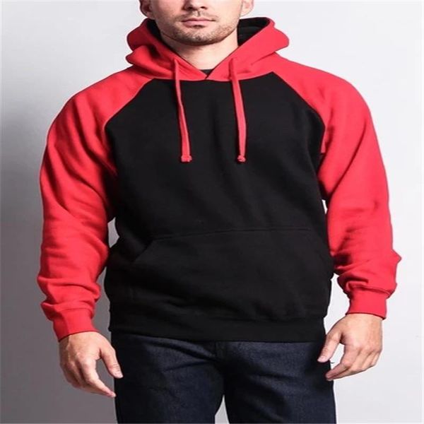 long sleeve pure color plus velvet fight color pullover fleece hooded sweatshirt mens designer casual hoodies spring fashion, Black
long sleeve pure color plus velvet fight color pullover fleece hooded sweatshirt mens designer casual hoodies spring fashion, Black