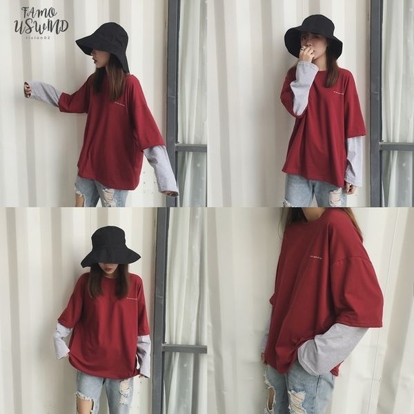 new korea ulzzang female harajuku bf long sleeved t shirt 2020 korean version loose ins stitching letter gd t shirt tees, White
new korea ulzzang female harajuku bf long sleeved t shirt 2020 korean version loose ins stitching letter gd t shirt tees, White