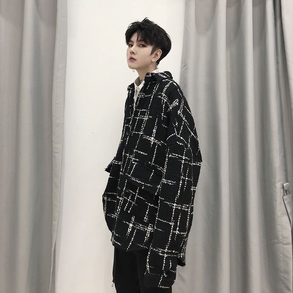 fashion men's new casual autumn and winter jacket m-xl youth long-sleeved cotton polyester solid color lattice lapel temperament, Black;brown
fashion men's new casual autumn and winter jacket m-xl youth long-sleeved cotton polyester solid color lattice lapel temperament, Black;brown