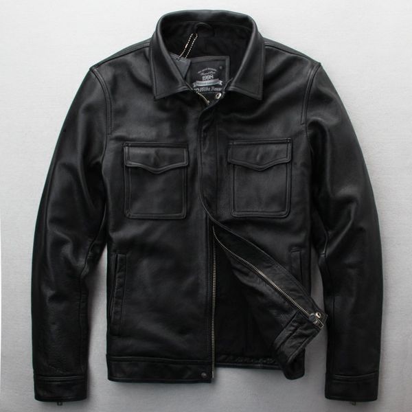 leather jacket men korean vintage genuine leather coat real cow jackets men's streetwear motorcycle jacket black yy483
leather jacket men korean vintage genuine leather coat real cow jackets men's streetwear motorcycle jacket black yy483