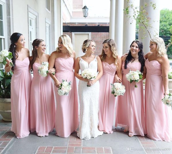 pink sweetheart pleats 2019 bridesmaid dresses floor length ruffles backless maid of honor dress prom dress women formal gown custom, White;pink
pink sweetheart pleats 2019 bridesmaid dresses floor length ruffles backless maid of honor dress prom dress women formal gown custom, White;pink