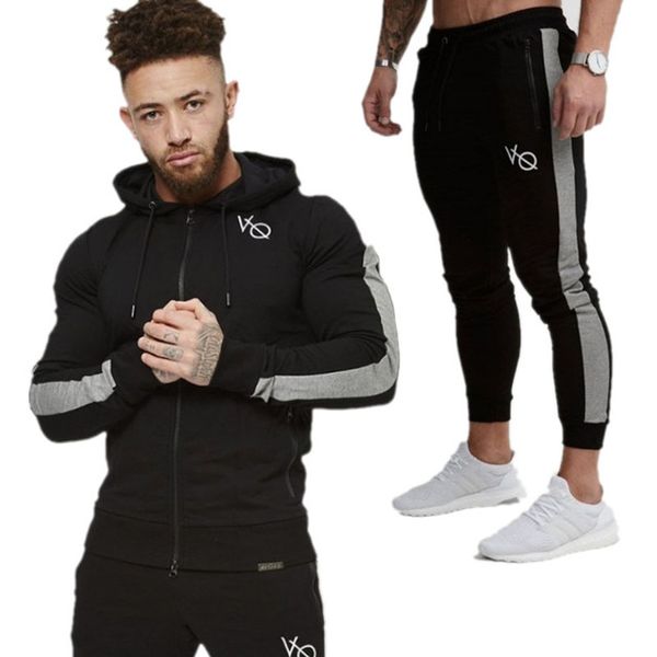 2018 men sets fashion long sleeve slim mens suits hoodies tracksuit sweatshirt two piece trousers male jacket + pants men's clot, Gray
2018 men sets fashion long sleeve slim mens suits hoodies tracksuit sweatshirt two piece trousers male jacket + pants men's clot, Gray