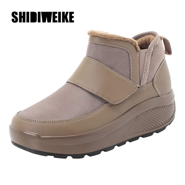 women snow boots warm winter boots wedge platform mother shoes comfortable non-slip fur shoes casual walking j983, Black
women snow boots warm winter boots wedge platform mother shoes comfortable non-slip fur shoes casual walking j983, Black