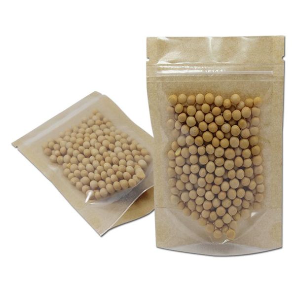 ziplock reclosable kraft paper bags with clear plastic zipper stand up packing storage self sealing no smell beans snack pouches
ziplock reclosable kraft paper bags with clear plastic zipper stand up packing storage self sealing no smell beans snack pouches