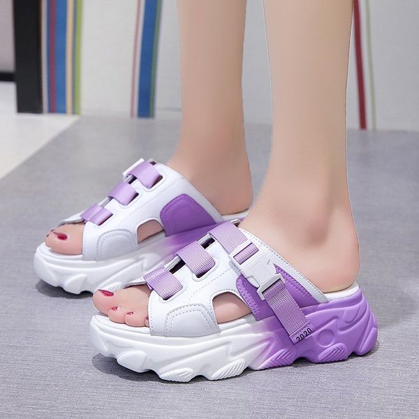 summer 2020 new old dad sandals and slippers female tide wild simple casual sandals fashion gradient thick bottom slippers z898, Black
summer 2020 new old dad sandals and slippers female tide wild simple casual sandals fashion gradient thick bottom slippers z898, Black