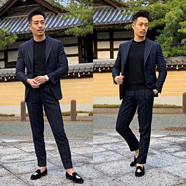 2020 blue pinstripe groom tuxedos slim fit one button groomsmen mens wedding suits man blazer jacket suit(jacket+pants), Black;gray
2020 blue pinstripe groom tuxedos slim fit one button groomsmen mens wedding suits man blazer jacket suit(jacket+pants), Black;gray