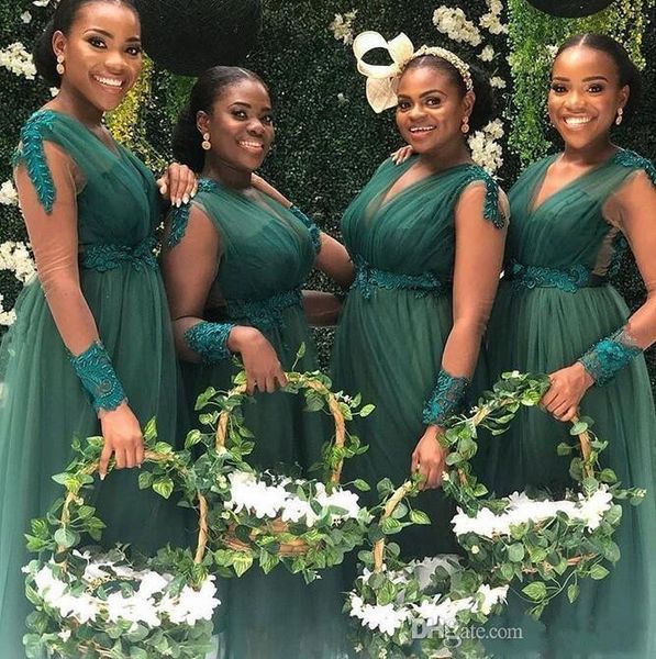 2019 new arrival green plus size bridesmaid dresses for weddings v neck illusion sleeves tulle lace long black girl maid of honor gowns, White;pink
2019 new arrival green plus size bridesmaid dresses for weddings v neck illusion sleeves tulle lace long black girl maid of honor gowns, White;pink