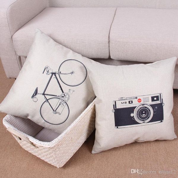 new arrival simple fashion linen throw pillow case home decorative bike / camera pattern cushion pillow cover bedding supplies 240612
new arrival simple fashion linen throw pillow case home decorative bike / camera pattern cushion pillow cover bedding supplies 240612