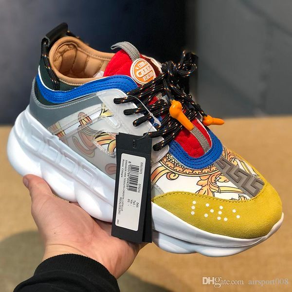 with box 2019 chain reaction casual designer sneakers sport fashion casual shoes trainer lightweight link-embossed sole, Black
with box 2019 chain reaction casual designer sneakers sport fashion casual shoes trainer lightweight link-embossed sole, Black