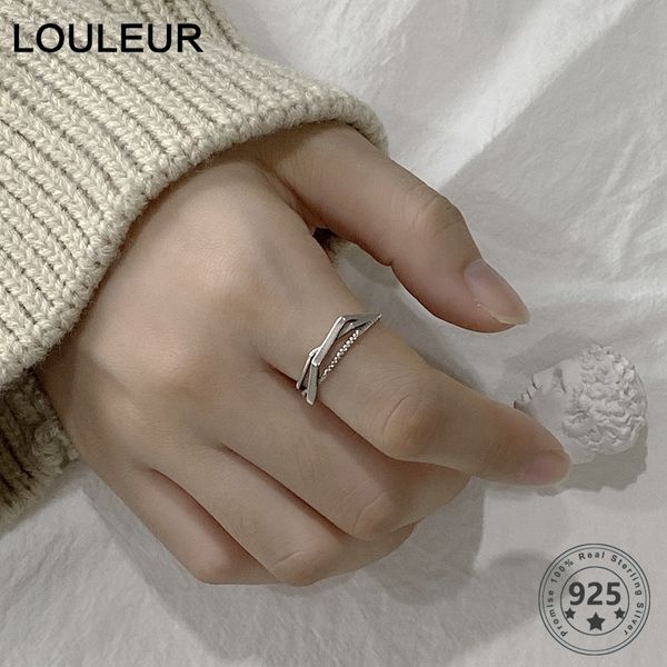 louleur women's 925 sterling silver rings minimalist korean style irregular braided rings for women fashion jewelry gifts, Golden;silver
louleur women's 925 sterling silver rings minimalist korean style irregular braided rings for women fashion jewelry gifts, Golden;silver