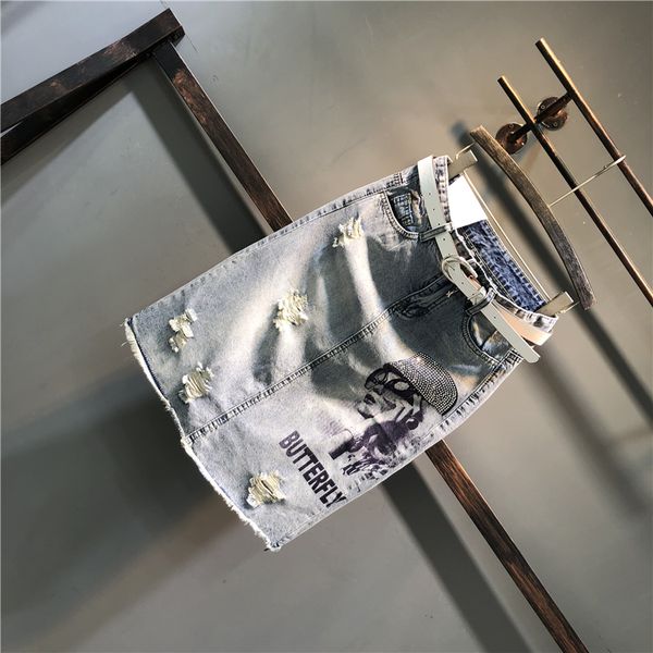 denim skirt women spring summer new high waist hole drilling package hip jeans skirt, Black
denim skirt women spring summer new high waist hole drilling package hip jeans skirt, Black