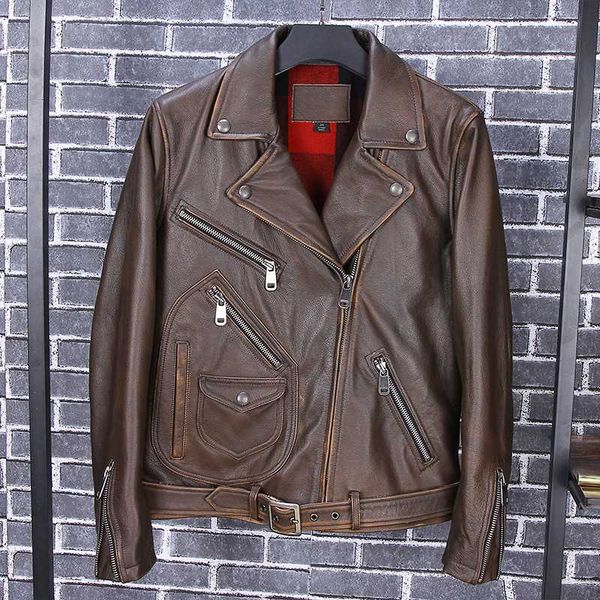 men's leather & faux 2021 vintage brown american men short motorcycle jacket plus size 4xl genuine cowhide slim fit biker coat l, Black
men's leather & faux 2021 vintage brown american men short motorcycle jacket plus size 4xl genuine cowhide slim fit biker coat l, Black