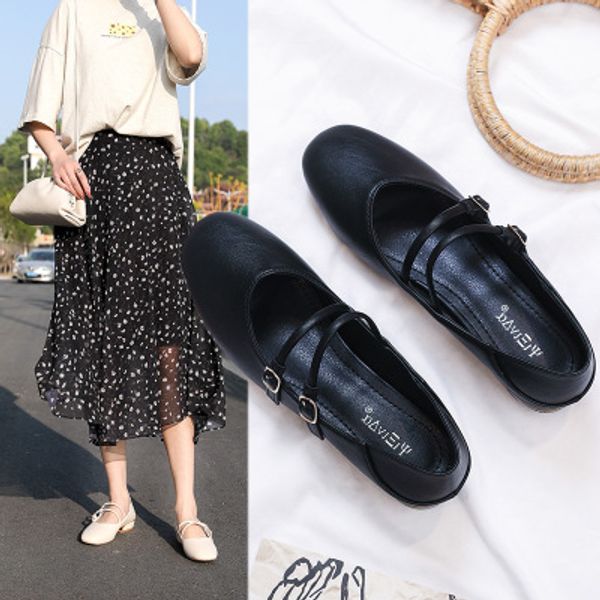 single-shoe women 2020 new korean version of thick-heeled shallow-mouth fashion wild women's shoes, Black
single-shoe women 2020 new korean version of thick-heeled shallow-mouth fashion wild women's shoes, Black