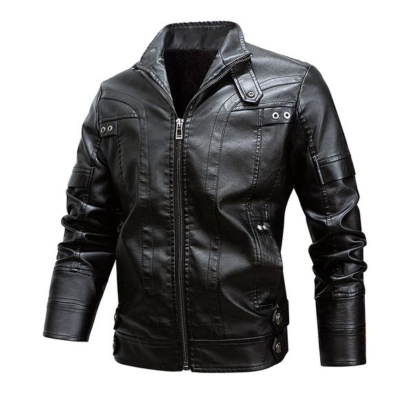 autumn and winter motorcycle jacket faux leather long sleeve slim stripe leather jacket men, Black
autumn and winter motorcycle jacket faux leather long sleeve slim stripe leather jacket men, Black