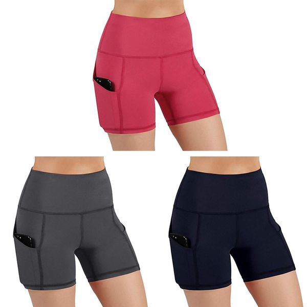 for running women high waist yoga shorts bulifting push up tight sports tights short trousers, White;red 
for running women high waist yoga shorts bulifting push up tight sports tights short trousers, White;red