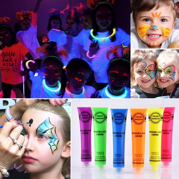 6 colors uv blacklight reactive face & body glow paint art party club halloween dress makeup luminous glowing painting kit 6pcs
6 colors uv blacklight reactive face & body glow paint art party club halloween dress makeup luminous glowing painting kit 6pcs