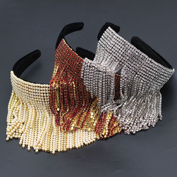 pearl color rhinestone tassel headband new baroque exaggerated fashion temperament rhinestones pearl strips tassel headband 701, Golden;white
pearl color rhinestone tassel headband new baroque exaggerated fashion temperament rhinestones pearl strips tassel headband 701, Golden;white