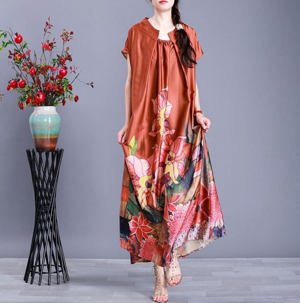 casual dresses women summer loose printed dress ladies vintage print floral female 2021, Black;gray
casual dresses women summer loose printed dress ladies vintage print floral female 2021, Black;gray