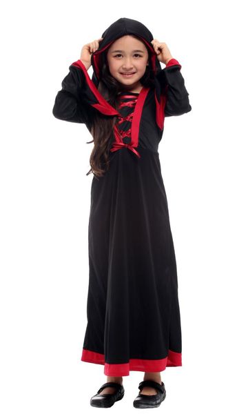 

children's halloween witch performance costume christmas carnival halloween cosplay costume purim party dress, Black;red