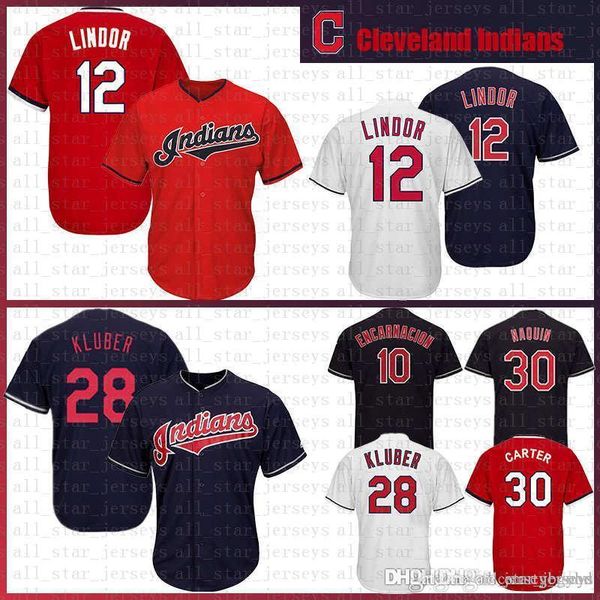 12 Francisco Lindor Cleveland Baseball Jersey Indians 28 Corey Kluber Andrew 24 Miller 10 Edwin Encarnacion 30 Joe Carter Jerseys Mens
12 Francisco Lindor Cleveland Baseball Jersey Indians 28 Corey Kluber Andrew 24 Miller 10 Edwin Encarnacion 30 Joe Carter Jerseys Mens