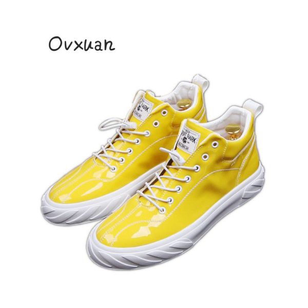 ovxuan bright patent leather patchwork male trainers high shoes hip hop men sneakers fashion party dress loafers flats shoes, Black
ovxuan bright patent leather patchwork male trainers high shoes hip hop men sneakers fashion party dress loafers flats shoes, Black