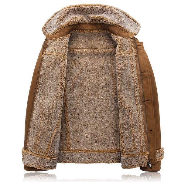 north winter men's loose coat thick wool warm wind resistant leather jacket jaqueta masculina windbreaker streetwear clothes, Black;brown
north winter men's loose coat thick wool warm wind resistant leather jacket jaqueta masculina windbreaker streetwear clothes, Black;brown