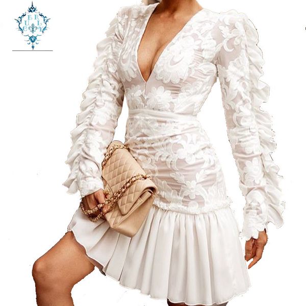 curly women mesh embroidery puff sleeve a-line party evening dress 2019 v-neck high waist slim lace ruffle chiffon dresses, White;black
curly women mesh embroidery puff sleeve a-line party evening dress 2019 v-neck high waist slim lace ruffle chiffon dresses, White;black
