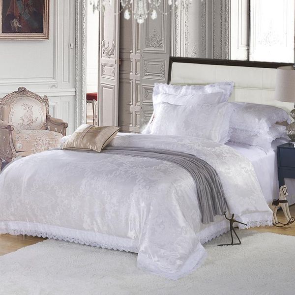 new modal silk cotton jacquard bedding set lace bed set bedclothes duvet cover bed sheet pillow case king jpcs
new modal silk cotton jacquard bedding set lace bed set bedclothes duvet cover bed sheet pillow case king jpcs