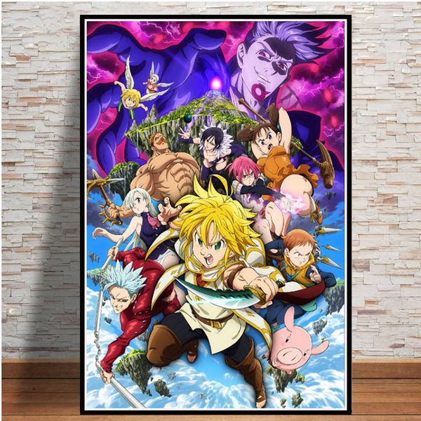 japan anime art poster comic the seven deadly sins posters and prints wall picture canvas painting home decoration 
japan anime art poster comic the seven deadly sins posters and prints wall picture canvas painting home decoration