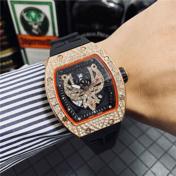 luxury watches for men quartz movement rm 051 watch rubber strap rose gold case diamond fashion popular designer watches life waterproof, Slivery;brown
luxury watches for men quartz movement rm 051 watch rubber strap rose gold case diamond fashion popular designer watches life waterproof, Slivery;brown