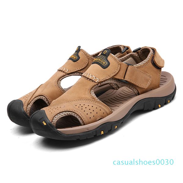 men sandals genuine split leather men beach roman sandals brand casual shoes flip flops slippers sneakers summer shoes c30, Black
men sandals genuine split leather men beach roman sandals brand casual shoes flip flops slippers sneakers summer shoes c30, Black