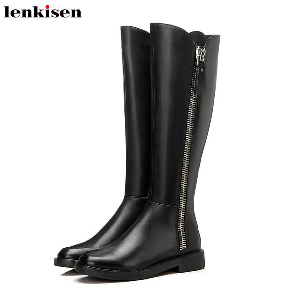 lenkisen cow leather british med heels round toe keep warm high street fashion winter comfortable zipper knee high boots l31, Black
lenkisen cow leather british med heels round toe keep warm high street fashion winter comfortable zipper knee high boots l31, Black