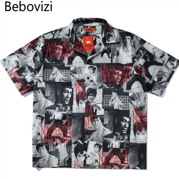 bebovizi hip hop casual bruce print short sleeve vintage hawaiian shirts summer button tropical streetwear oversized shirt, White;black
bebovizi hip hop casual bruce print short sleeve vintage hawaiian shirts summer button tropical streetwear oversized shirt, White;black