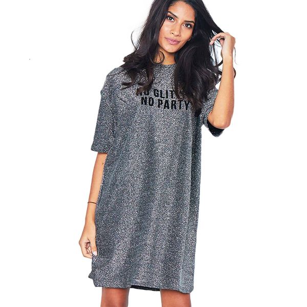 woman clothing shirt dress shiny sliver drop shoulder letter printed h line half sleeve crew neck pullover mini dress loungewear, Black;gray
woman clothing shirt dress shiny sliver drop shoulder letter printed h line half sleeve crew neck pullover mini dress loungewear, Black;gray