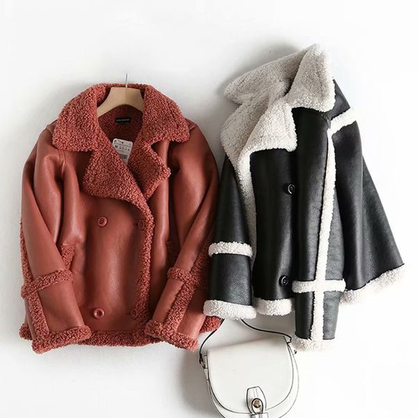 2019 women's winter loose lamb fur coat women double-breasted fluffy jacket women black khaki windbreaker faux fur lamb coat
2019 women's winter loose lamb fur coat women double-breasted fluffy jacket women black khaki windbreaker faux fur lamb coat