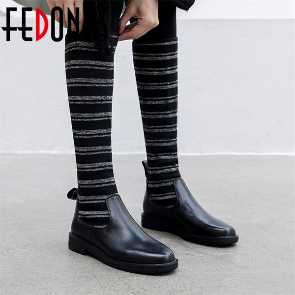 fedonas new autumn winter fashion vintage low heels women knee high boots genuine leather slim long shoes woman riding boots, Black
fedonas new autumn winter fashion vintage low heels women knee high boots genuine leather slim long shoes woman riding boots, Black