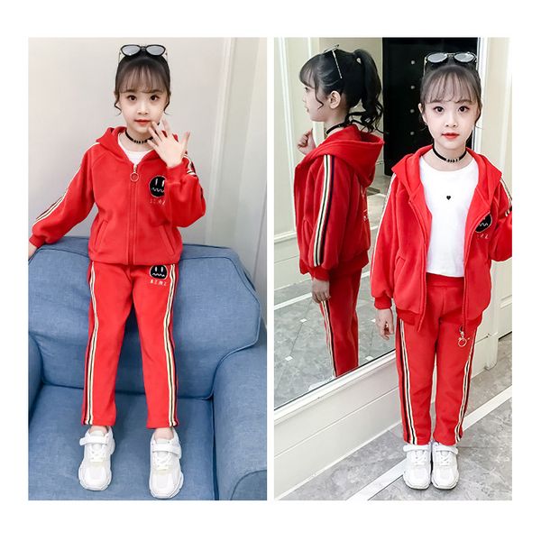 kids brand clothing suit girls luxury fashion clothing sets smiley pattern two-piece sets sportswear warm keeping for wholesale, White
kids brand clothing suit girls luxury fashion clothing sets smiley pattern two-piece sets sportswear warm keeping for wholesale, White