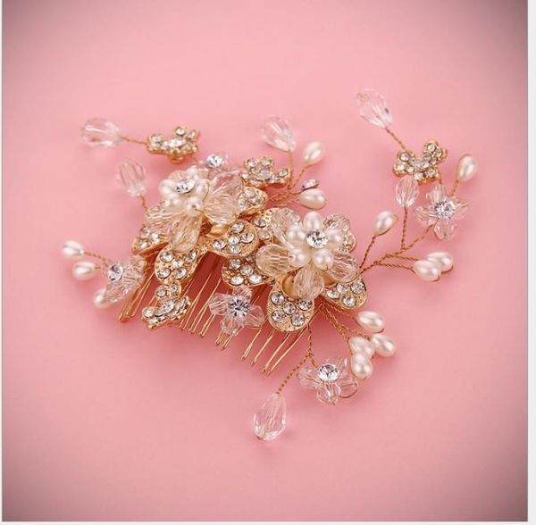 exquisite golden handmade water drill hair comb jewelry crystal pearl accessories, Slivery;golden
exquisite golden handmade water drill hair comb jewelry crystal pearl accessories, Slivery;golden