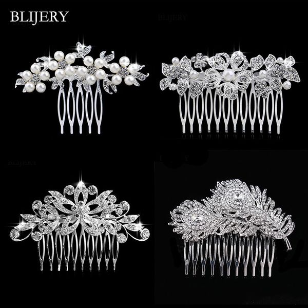 blijery elegant pearls crystal wedding hair accessories floral bridal hair combs women party wedding jewelry brides tiara, Golden;white
blijery elegant pearls crystal wedding hair accessories floral bridal hair combs women party wedding jewelry brides tiara, Golden;white